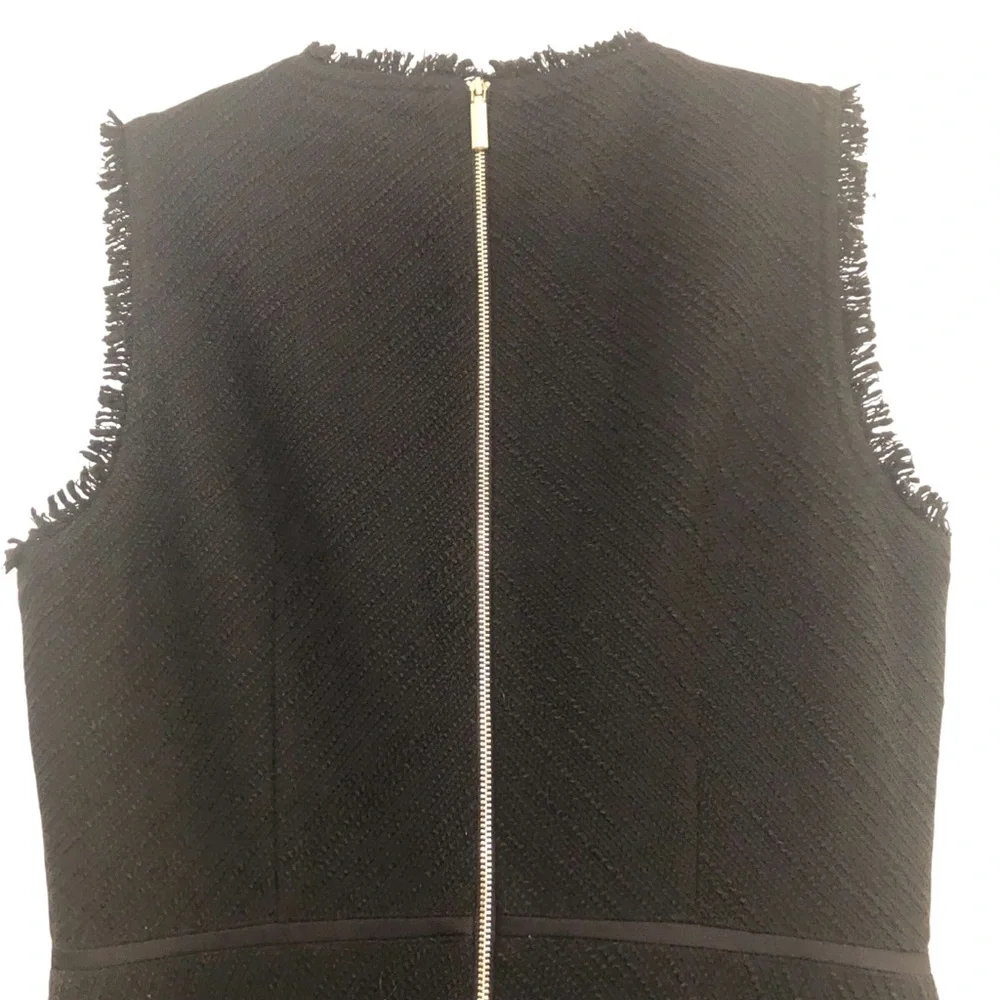 Kate Spade Black Sleeveless Textured Midi Dress Size 6